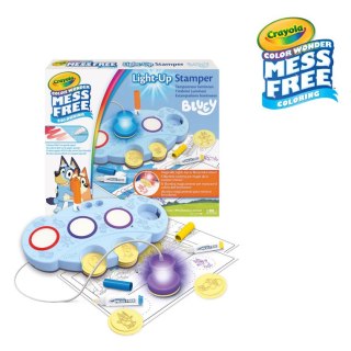 Crayola Podświetlane stemple dla dzieci niebrudzące Color Wonder Mess Free Bluey 3+