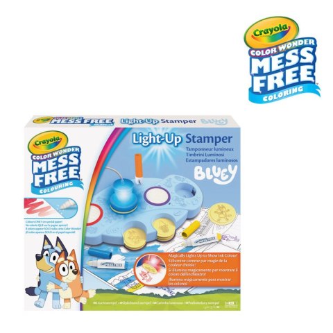 Crayola Podświetlane stemple dla dzieci niebrudzące Color Wonder Mess Free Bluey 3+