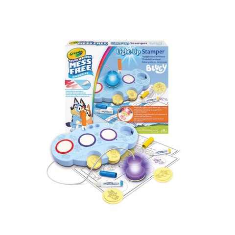 Crayola Podświetlane stemple dla dzieci niebrudzące Color Wonder Mess Free Bluey 3+