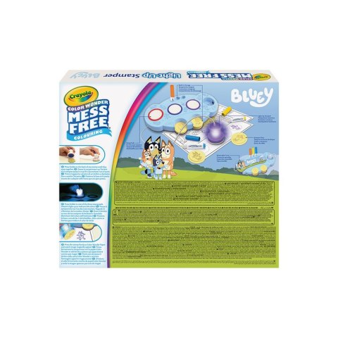 Crayola Podświetlane stemple dla dzieci niebrudzące Color Wonder Mess Free Bluey 3+