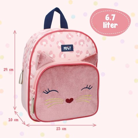PRET Plecak dla dzieci Kotek Giggle velvet pink