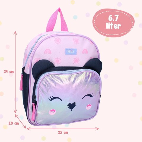 PRET Plecak dla dzieci Miś Giggle lila pink