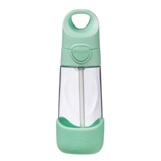 B.box Butelka tritanowa ze słomką do szkoły przedszkola 450 ml Spearmint