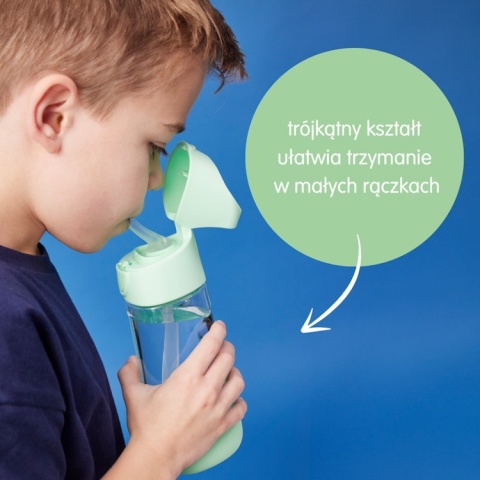 B.box Butelka tritanowa ze słomką do szkoły przedszkola 450 ml Spearmint