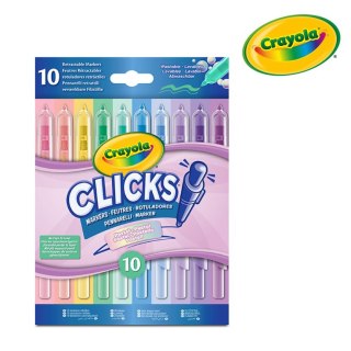 Crayola Flamastry automatyczne pastelowe zmywalne automatyczne Clicks 10szt. 8+