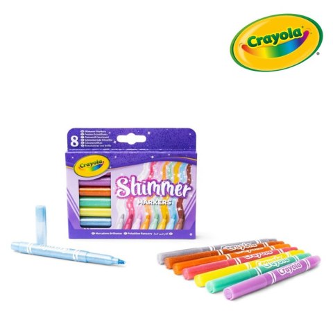 Crayola Flamastry błyszczące mazaki dla dzieci 8szt.