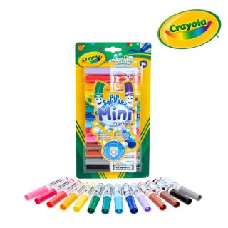 Crayola Flamastry stożkowe mazaki dla dzieci zmywalne mini 14szt.
