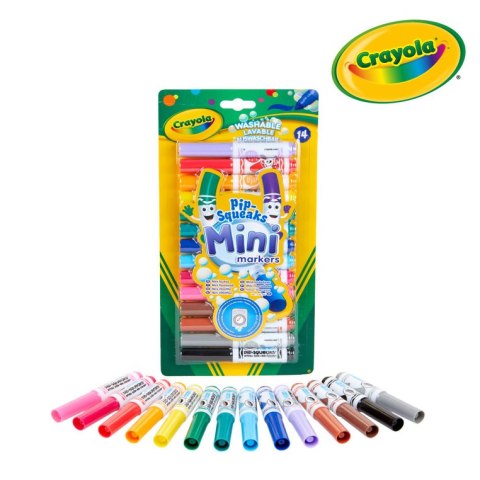 Crayola Flamastry stożkowe mazaki dla dzieci zmywalne mini 14szt.