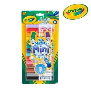 Crayola Flamastry stożkowe mazaki dla dzieci zmywalne mini 14szt.