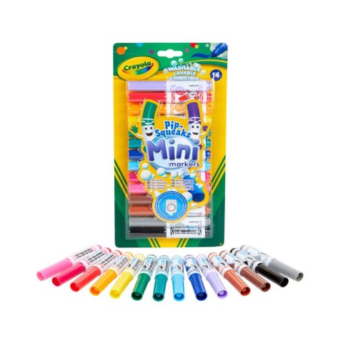 Crayola Flamastry stożkowe mazaki dla dzieci zmywalne mini 14szt.