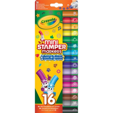 Crayola Flamastry ze stempelkami markery do stempli mini Emoji 16szt.