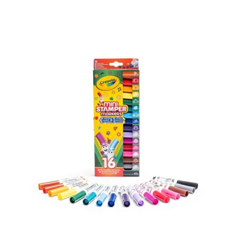 Crayola Flamastry ze stempelkami markery do stempli mini Emoji 16szt.