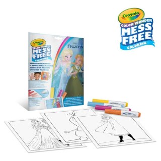Crayola Kolorowanka dla dzieci i 4 niebrudzące magiczne flamastry Color Wonder Mess Free Kraina Lodu 3+
