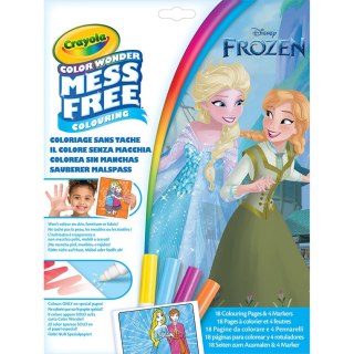 Crayola Kolorowanka dla dzieci i 4 niebrudzące magiczne flamastry Color Wonder Mess Free Kraina Lodu 3+