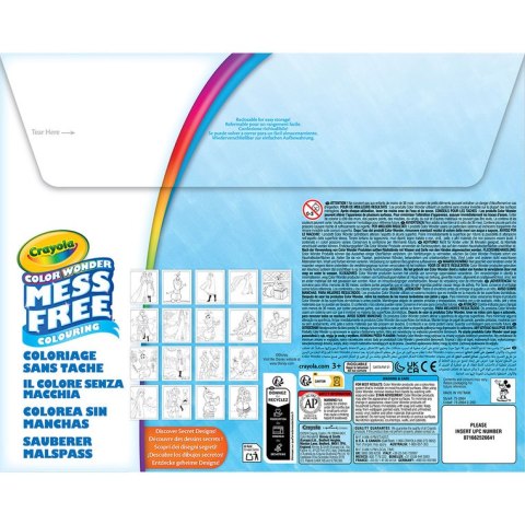 Crayola Kolorowanka dla dzieci i 4 niebrudzące magiczne flamastry Color Wonder Mess Free Kraina Lodu 3+