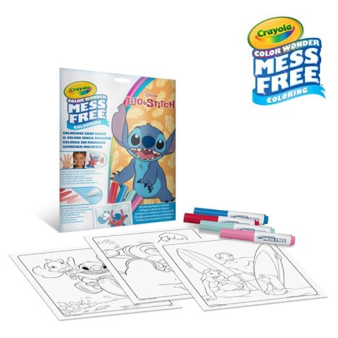 Crayola Kolorowanka dla dzieci i 4 niebrudzące magiczne flamastry Color Wonder Mess Free Lilo i Stitch 3+