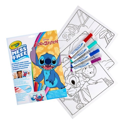 Crayola Kolorowanka dla dzieci i 4 niebrudzące magiczne flamastry Color Wonder Mess Free Lilo i Stitch 3+