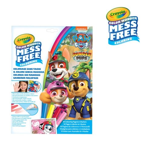 Crayola Kolorowanka dla dzieci i 4 niebrudzące magiczne flamastry Color Wonder Mess Free Psi Patrol 3+