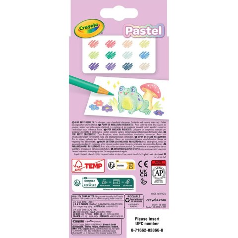 Crayola Kredki ołówkowe pastelowe 12szt.