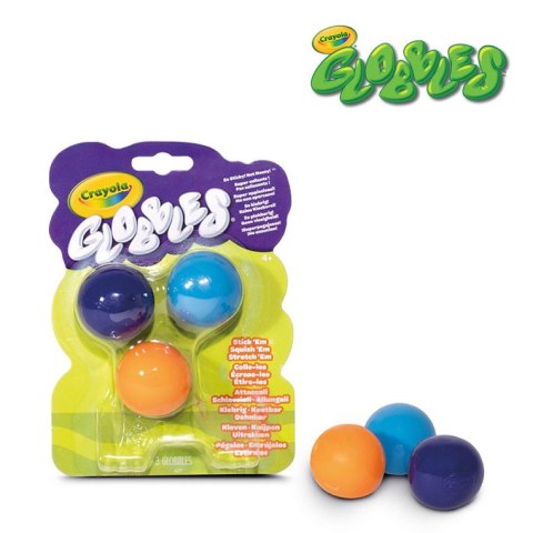Crayola Kulki gniotki antystresowe do rzucania niebrudzące Globbles 3szt. 3+ (2 wzory)