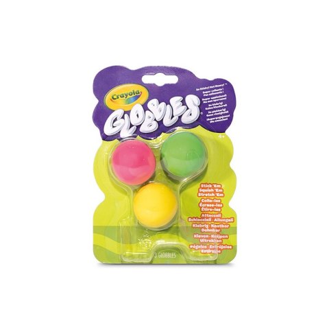 Crayola Kulki gniotki antystresowe do rzucania niebrudzące Globbles 3szt. 3+ (2 wzory)