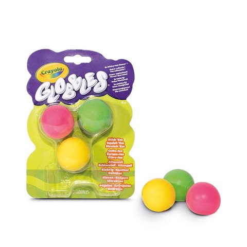 Crayola Kulki gniotki antystresowe do rzucania niebrudzące Globbles 3szt. 3+ (2 wzory)