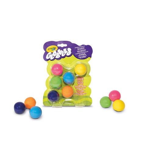 Crayola Kulki gniotki antystresowe do rzucania niebrudzące Globbles 6szt. 3+