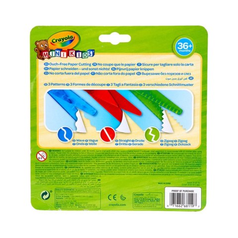 Crayola Nożyczki dla dzieci bezpieczne wzorki Mini Kids 3szt. 36m+
