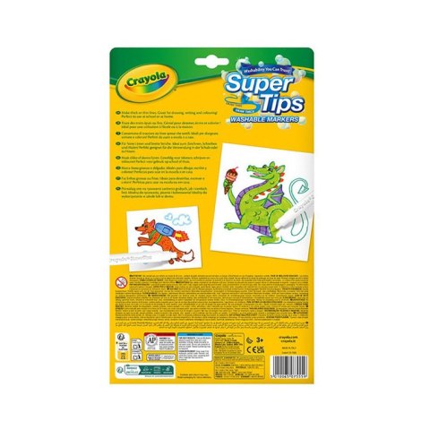 Crayola Super Tips Flamastry mazaki dla dzieci zmywalne 50szt.