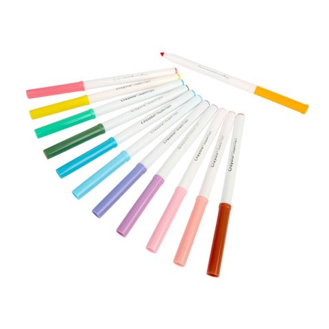 Crayola Super Tips Flamastry mazaki dla dzieci zmywalne pastelowe 12szt.