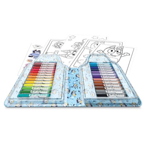 Crayola Zestaw artystyczny (kolorowanki dla dzieci, naklejki i flamastry) 47 el. Bluey 4+
