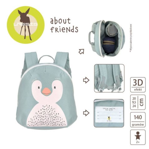 Lassig Plecak do przedszkola dla dzieci mini About Friends Pingwin