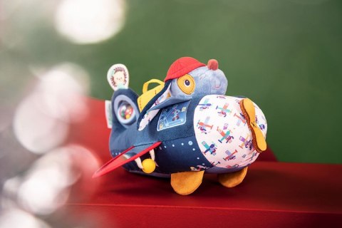 Lilliputiens Przytulanka aktywizująca wielofunkcyjna Samolot Piesek Jules 9 m+