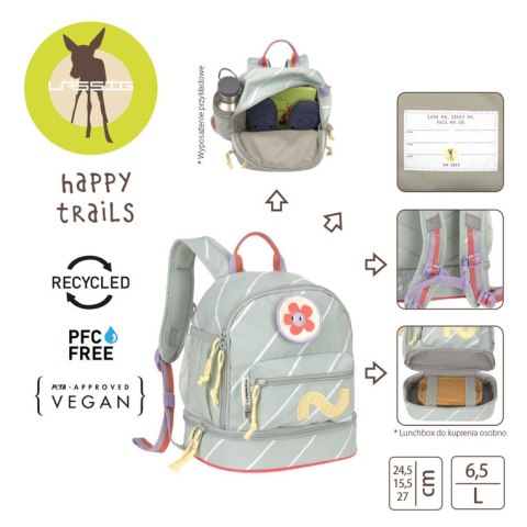 Lassig Plecak plecaczek do przedszkola dla dzieci mini Happy Trails Flower
