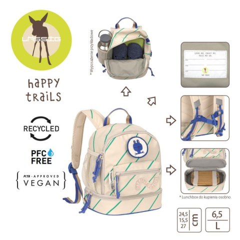 Lassig Plecak plecaczek do przedszkola dla dzieci mini Happy Trails Frog