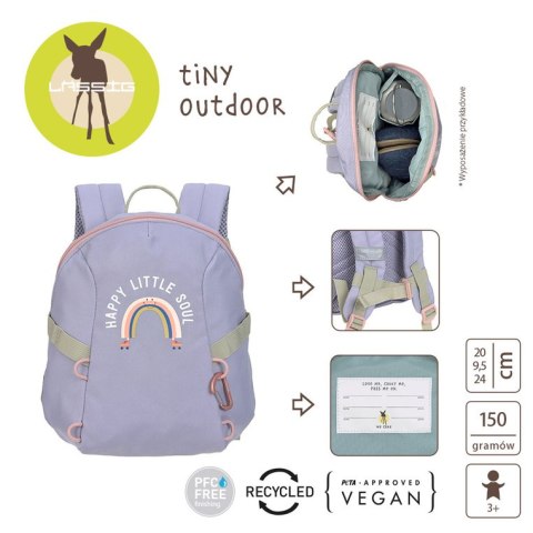 Lassig Plecak plecaczek do przedszkola mini Tiny Outdoor Rainbow lilac