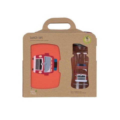 Lassig Zestaw Lunchbox + Tritanowa butelka bidon 460 ml Wóz strażacki