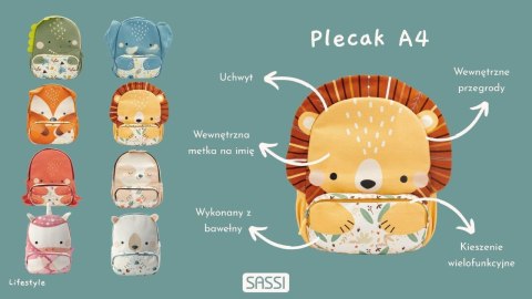 Plecak dla dzieci A4 Jednorożec SASSI
