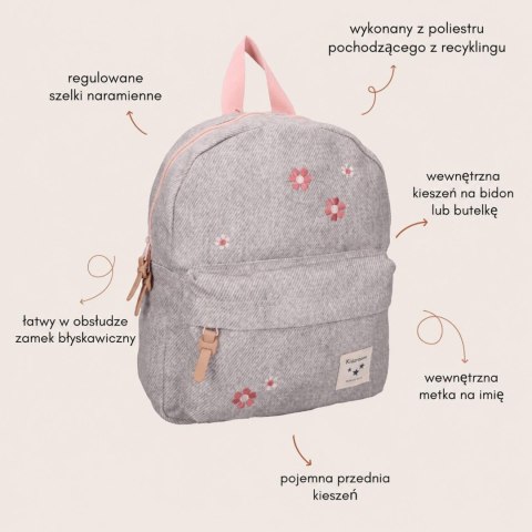 Plecak dla dzieci Blossom grey jeans KIDZROOM