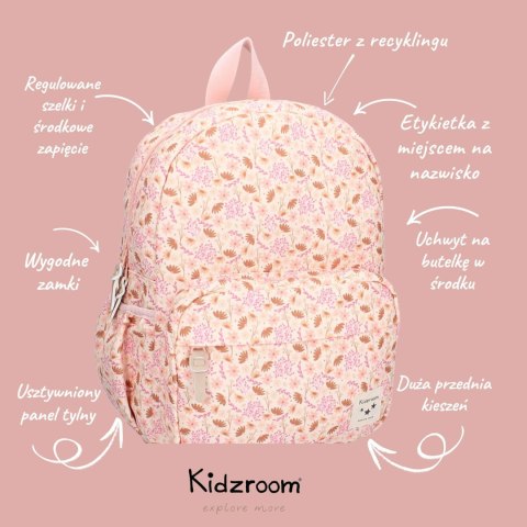 Plecak do przedszkola szkoły dla dzieci L Memories Flowers Pink KIDZROOM
