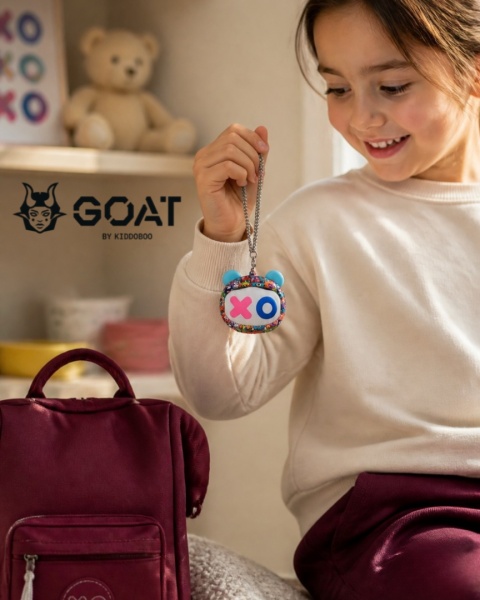Kiddoboo GOAT Earbuds Graffiti słuchawki bezprzewodowe, mikrofon, lekkie, etui-wisiorek 9+