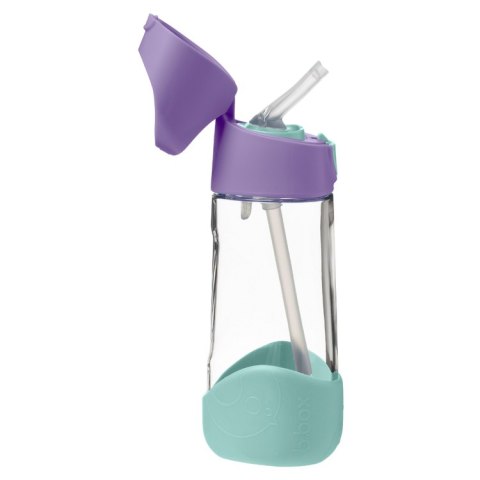 Butelka tritanowa ze słomką 450 ml, Lilac Pop, b.box