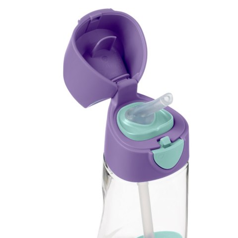 Butelka tritanowa ze słomką 450 ml, Lilac Pop, b.box