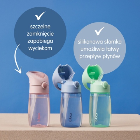 Butelka ze słomką Junior Spearmint, b.box