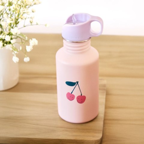 Lassig Bidon ze stali nierdzewnej z ustnikiem i uchwytem 500 ml Happy Fruits Cherry