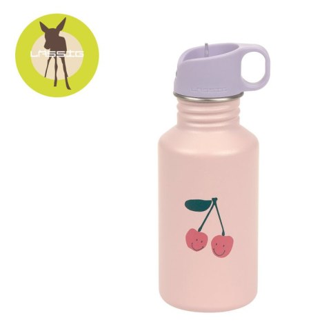 Lassig Bidon ze stali nierdzewnej z ustnikiem i uchwytem 500 ml Happy Fruits Cherry
