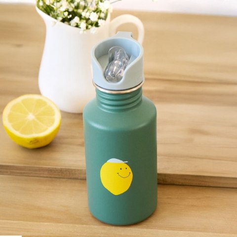 Lassig Bidon ze stali nierdzewnej z ustnikiem i uchwytem 500 ml Happy Fruits Lemon