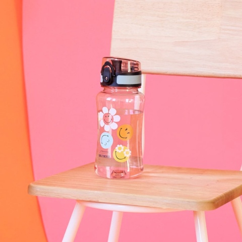 Lassig Butelka - bidon tritanowa 420 ml SmileyWorld dusty rose