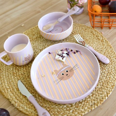 Lassig Komplet naczyń z porcelany Tiny Team Kotek