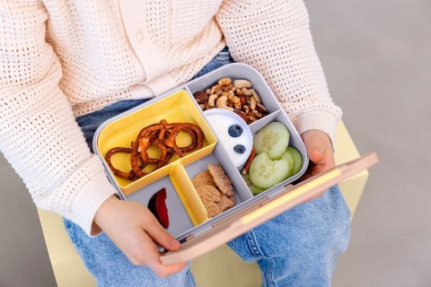 Lassig Lunchbox Bento z przegródkami Pattern Party Rose/lilac